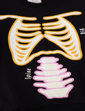 Halloween Luminous Skeleton Print Sweatshirt & Pants