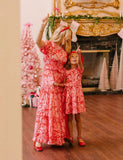 Valentine's Day Mom and Me Bow Print Dress