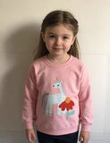 Cute Unicorn Applique Sweatshirt