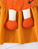 Halloween Pumpkin Applique Corduroy Three-piece Set