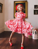 Valentine's Day Mom and Me Bow Print Dress