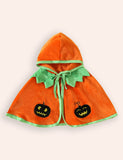 Halloween Pumpkin Hooded Cape
