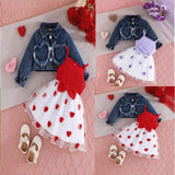 Valentine's Day Love Denim Jacket + Love Dress