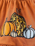 Halloween Ghost Pumpkin Printed Pants Set