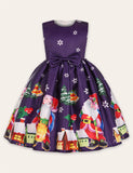 Christmas Print Party Dress