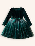 Christmas Velvet Star Tulle Dress