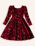 Christmas Velvet Star Princess Dress