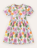 Flower Print Cotton Dress