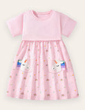 Unicorn Pokect Cotton Dress