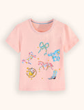 Cute Pony Print Short-sleeved T-shirt