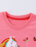 Rainbow Unicorn Embroidered Sweatshirt