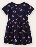 Unicorn Print Cotton Dress