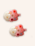 2PCS Chrëschtdag Woll Filz Cute Hairpins