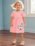 Cute Mouse Dot Appliqué Cotton Dress