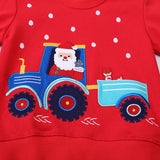 Christmas Santa Claus Applique Long Sleeve Sweatshirt