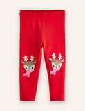 Deer Embroidered Leggings