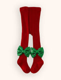 Christmas Bow Knitted Leggings