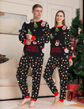 Santa Print Long-sleeved Fmaily Matching Pajams