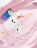 Unicorn Pokect Cotton Dress