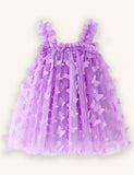 3D Butterfly Flower Tulle Dress