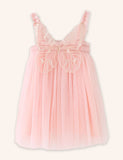 3D Solid Wings Tulle Dress