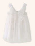 3D Solid Wings Tulle Dress