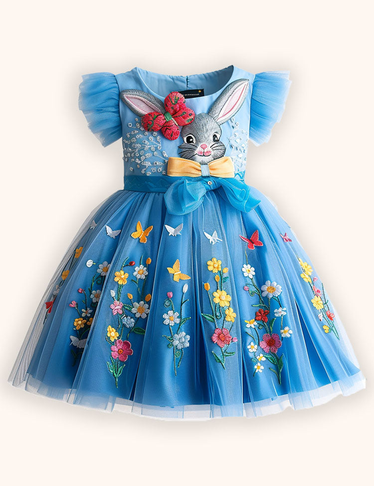 Vestido de festa estampado floco de neve