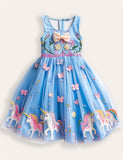 Regenbogen Einhorn Tüll -Partykleid