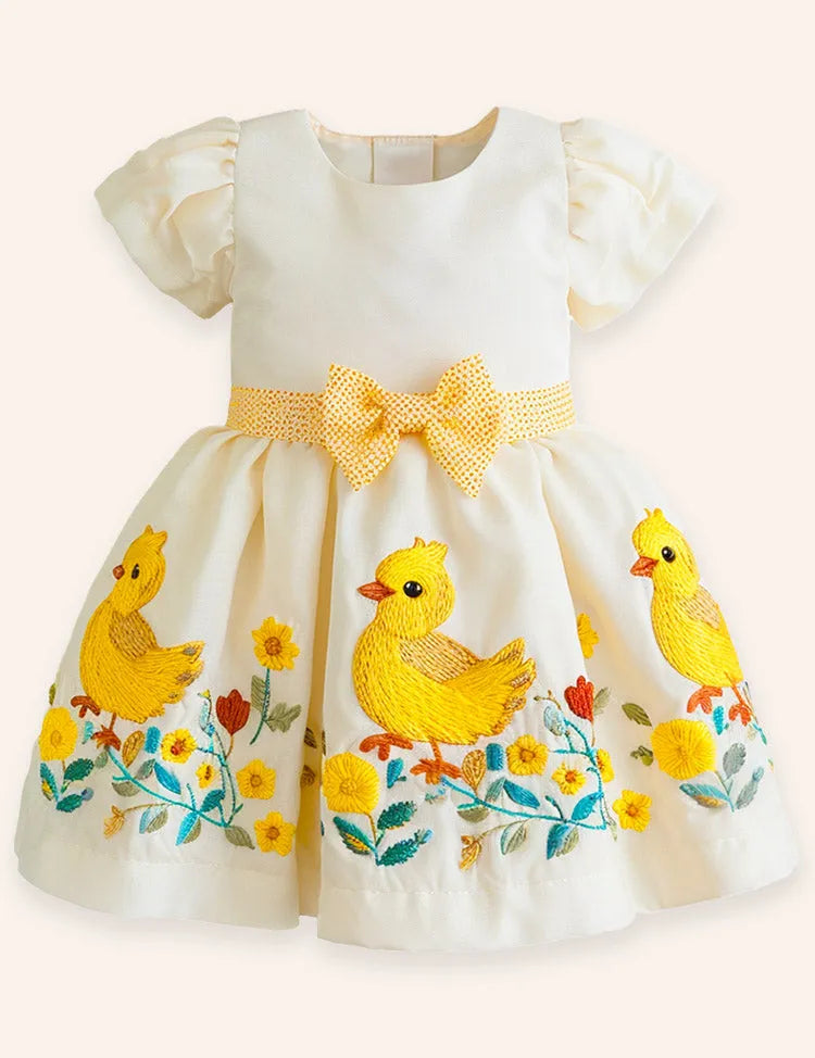 Sneeuwvlok bedrukte feestjurk