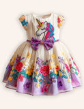 Vestido de fiesta de tul de mariposa jardín