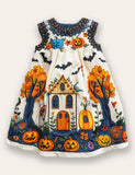 Kleid mit Halloween-Hexe-Applikation