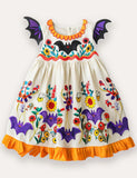 Bat Appliqué Halloween Dress