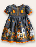 Vestido aplicado de bruja de Halloween