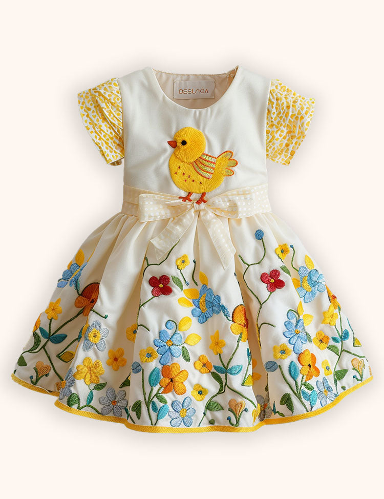 Flower Chick Embroidered Dress