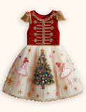 Christmas Ballet Tulle Appliqué Dress