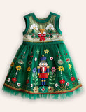 Christmas Nutcracker Applique Tulle Dress