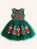 Nutcrackers Velour Tulle Appliqué Dress