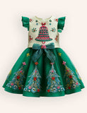 Tulle Fetival Bells Embroidered Dress