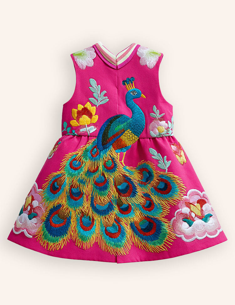 Peacock Printed Dress