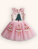 Christmas Ballet Tulle Appliqué Dress