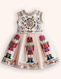 Nutcrackers Velour Tulle Appliqué Dress