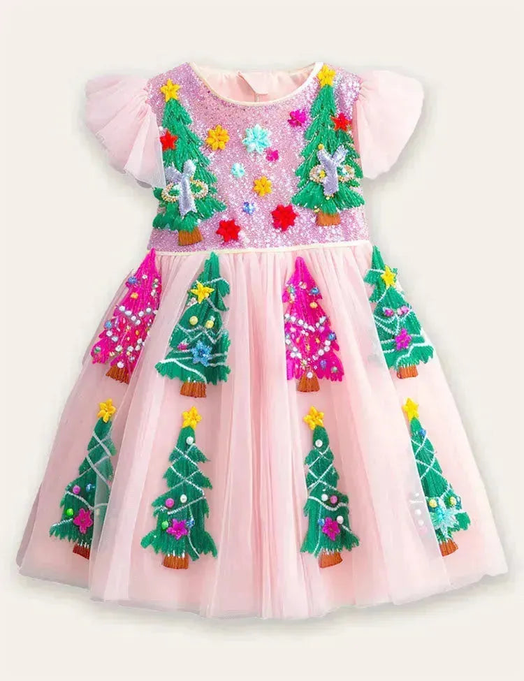 Clearance Sale - Fun Christmas Tree Party Tulle Dress