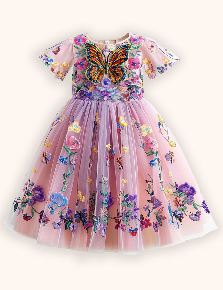 Společenské šaty s potiskem sněhových vloček