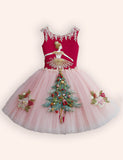 Christmas Ballet Tulle Appliqué Dress