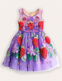 Strawberry Flower Embroideried Dress