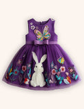 Flower Bunny Party Tulle Dress