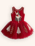 Christmas Ballet Tulle Appliqué Dress