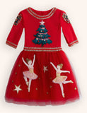 Christmas Ballet Tulle Appliqué Dress