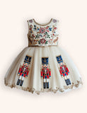 Nutcrackers Velour Tulle Appliqué Dress