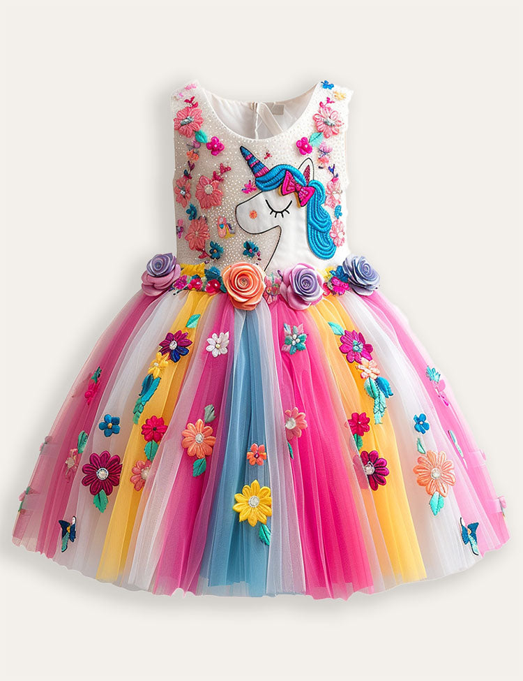 Gúna cóisir tulle unicorn tuar ceatha